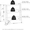 Furinno Ladder Bookcase Display Shelf, 5-Tier, French Oak(Espresso)
