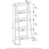 Furinno Ladder Bookcase Display Shelf, 5-Tier, French Oak(French Oak)