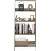 Furinno Ladder Bookcase Display Shelf, 5-Tier, French Oak(French Oak)