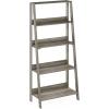 Furinno Ladder Bookcase Display Shelf, 5-Tier, French Oak(French Oak)