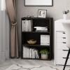 Furinno PASIR Book Shelf, 3-Tier Bookshelf, Storage Shelves Bookcase, 9.7 x 23.7 x 31.5, for Living Room, Bedroom, Home Office, Dark Espresso(Dark Espresso)