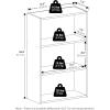 Furinno PASIR Book Shelf, 3-Tier Bookshelf, Storage Shelves Bookcase, 9.7 x 23.7 x 31.5, for Living Room, Bedroom, Home Office, Dark Espresso(Espresso)