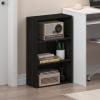 Furinno PASIR Book Shelf, 3-Tier Bookshelf, Storage Shelves Bookcase, 9.7 x 23.7 x 31.5, for Living Room, Bedroom, Home Office, Dark Espresso(Espresso)