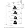 Furinno PASIR Book Shelf, 3-Tier Bookshelf, Storage Shelves Bookcase, 9.7 x 23.7 x 31.5, for Living Room, Bedroom, Home Office, Dark Espresso(White)