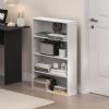 Furinno PASIR Book Shelf, 3-Tier Bookshelf, Storage Shelves Bookcase, 9.7 x 23.7 x 31.5, for Living Room, Bedroom, Home Office, Dark Espresso(White)