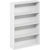 Furinno PASIR Book Shelf, 3-Tier Bookshelf, Storage Shelves Bookcase, 9.7 x 23.7 x 31.5, for Living Room, Bedroom, Home Office, Dark Espresso(White)