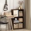 Furinno Pasir 3 Tier Display Bookcase, White(Amber Pine)