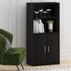 Furinno Pasir 3 Tier Display Bookcase, White(Black Oak)
