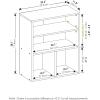 Furinno Pasir 3 Tier Display Bookcase, White(Blackwood)