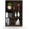 Furinno Pasir 3 Tier Display Bookcase, White(Columbia Walnut)