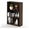 Furinno Pasir 3 Tier Display Bookcase, White(Columbia Walnut)
