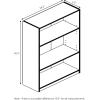 Furinno Pasir 3 Tier Display Bookcase, White(Columbia Walnut)