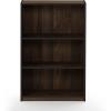 Furinno Pasir 3 Tier Display Bookcase, White(Columbia Walnut)