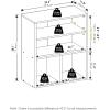 Furinno Pasir 3 Tier Display Bookcase, White(French Oak)