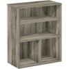 Furinno Pasir 3 Tier Display Bookcase, White(French Oak)