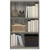Furinno Pasir 3 Tier Display Bookcase, White(French Oak Grey)