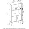 Furinno Pasir 3 Tier Display Bookcase, White(Grey Oak)