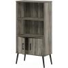 Furinno Pasir 3 Tier Display Bookcase, White(Grey Oak)