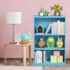 Furinno Pasir 3 Tier Display Bookcase, White(Light Blue)