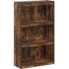 Furinno Pasir 3-Tier No Tool Assembly Open Shelf Bookcase, White(Amber Oak)