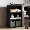 Furinno Pasir 3-Tier No Tool Assembly Open Shelf Bookcase, White(Blackwood)