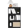 Furinno Pasir 3-Tier No Tool Assembly Open Shelf Bookcase, White(Blackwood)