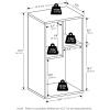 Furinno Pasir 3-Tier No Tool Assembly Open Shelf Bookcase, White(Espresso)