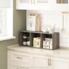 Furinno Pasir 3-Tier No Tool Assembly Open Shelf Bookcase, White(French Oak)