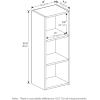 Furinno Pasir 3-Tier No Tool Assembly Open Shelf Bookcase, White(French Oak)