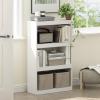 Furinno Pasir 3-Tier No Tool Assembly Open Shelf Bookcase, White(White)