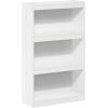 Furinno Pasir 3-Tier No Tool Assembly Open Shelf Bookcase, White(White)