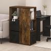 Furinno Pasir 3-Tier Shelf with 3 Door/Round Handle, Light Cherry(Amber Pine)