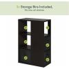 Furinno Pasir 3-Tier Shelf with 3 Door/Round Handle, Light Cherry(Dark Oak)
