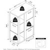 Furinno Pasir 3-Tier Shelf with 3 Door/Round Handle, Light Cherry(Dark Oak)