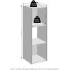 Furinno Pasir 3-Tier Shelf with 3 Door/Round Handle, Light Cherry(Espresso)
