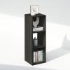 Furinno Pasir 3-Tier Shelf with 3 Door/Round Handle, Light Cherry(Espresso)