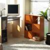 Furinno Pasir 3-Tier Shelf with 3 Door/Round Handle, Light Cherry(Light Cherry)