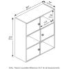 Furinno Pasir 3-Tier Shelf with 3 Door/Round Handle, Light Cherry(Steam Beech)