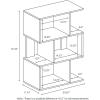 Furinno SIMPLY Book Shelf, 3-Tier Geometric Bookshelf, S-Shape Bookcase with Open Shelf, 11.8″ x 23.6″ x 37.3″, for Organization and Storage, for Living Reoom, Bedroom, Home Office, Espresso