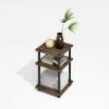 Furinno TURN-N-TUBE Side Table, 3-Tier End Table, Open Shelves Nightstand, Night Stand, Bedside Table, Easy Assembly, for Living Room, Bedroom, Espresso(Brown Walnut/Black)
