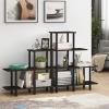 Furinno Turn-N-Tube 2-Tier Multipurpose Wide Shelf, Espresso/Black(Espresso/Black)