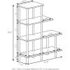 Furinno Turn-N-Tube 2-Tier Multipurpose Wide Shelf, Espresso/Black(Espresso/Black)