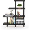 Furinno Turn-N-Tube 2-Tier Multipurpose Wide Shelf, Espresso/Black(Espresso/Black)