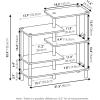 Furinno Turn-N-Tube 2-Tier Multipurpose Wide Shelf, Espresso/Black(French Oak/Black)