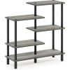 Furinno Turn-N-Tube 2-Tier Multipurpose Wide Shelf, Espresso/Black(French Oak/Black)