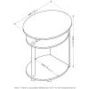 Furinno Turn-N-Tube Easy Assembly Multipurpose End Table / Side Table / Sofa Table / Nightstand, Classic Tubes, French Oak Grey/Black(Americano/Chrome)