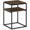 Furinno Turn-N-Tube Easy Assembly Multipurpose End Table / Side Table / Sofa Table / Nightstand, Classic Tubes, French Oak Grey/Black(Columbia Walnut)