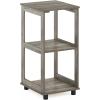 Furinno Turn-N-Tube Easy Assembly Multipurpose End Table / Side Table / Sofa Table / Nightstand, Classic Tubes, French Oak Grey/Black(French Oak)
