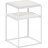 Furinno Turn-N-Tube Easy Assembly Multipurpose End Table / Side Table / Sofa Table / Nightstand, Classic Tubes, French Oak Grey/Black(Solid White/White)