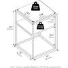 Furinno Turn-N-Tube Easy Assembly Multipurpose End Table / Side Table / Sofa Table / Nightstand, Classic Tubes, French Oak Grey/Black(Solid White/White)